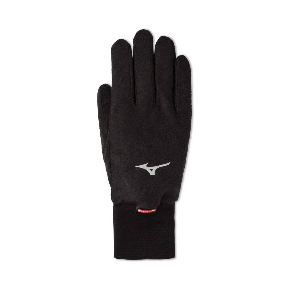 Mizuno Men's Breath Thermo® Fleece Gloves Black (422051-DBX)